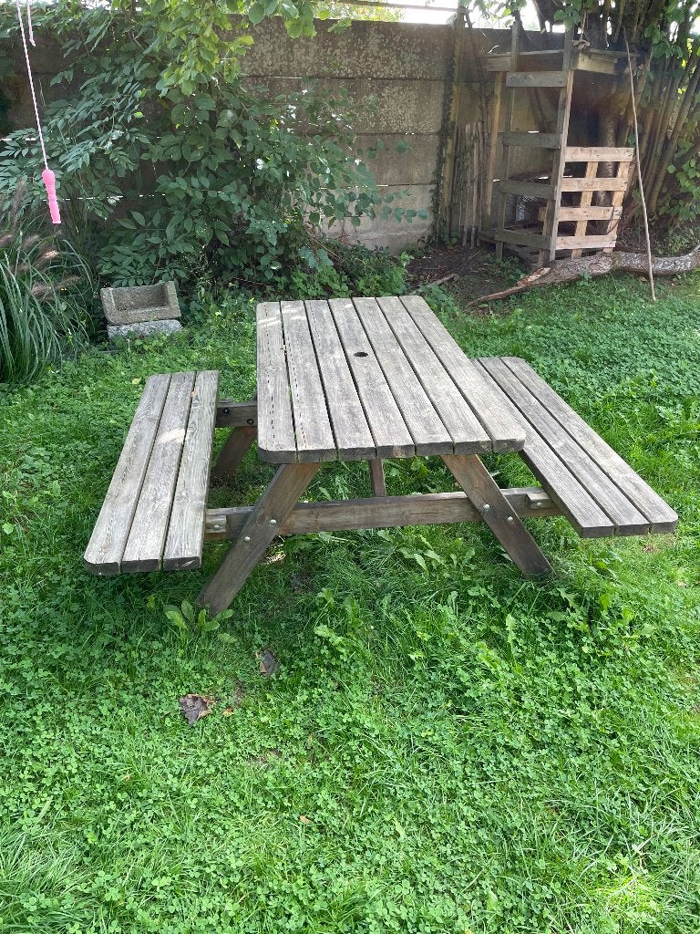 Bancs de jardin en bois, Enlèvement, Utilisé, Bois