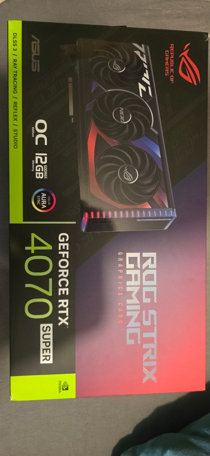 ASUS ROG STRIX GAMING RTX 4070 Super 12Go, Informatique & Logiciels, GDDR6, PCI-Express 4, Comme neuf, Enlèvement