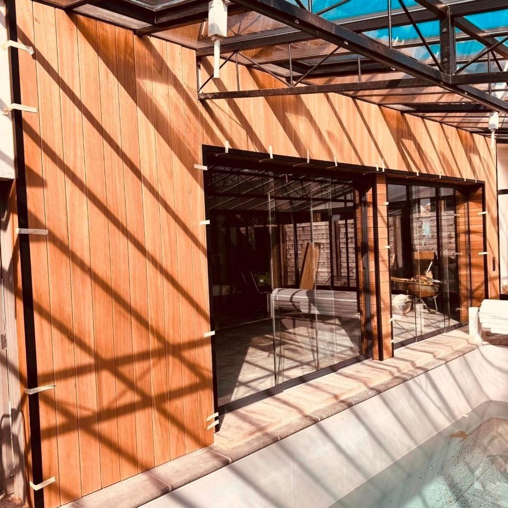 ayous thermowood gevelbekleding 15mmx130mm 43 euro, Ophalen, Nieuw