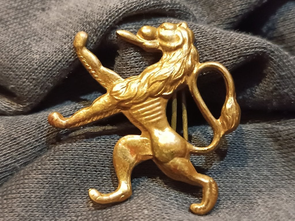 Plaque à chapeau ABL - Miliciens/conscrits en formation, Collections, Enlèvement ou Envoi, Armée de terre, Emblème ou Badge