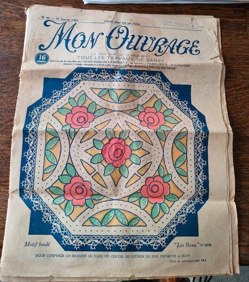 Vintage Frans tijdschrift Mon Ouvrage uit 1925, Ophalen