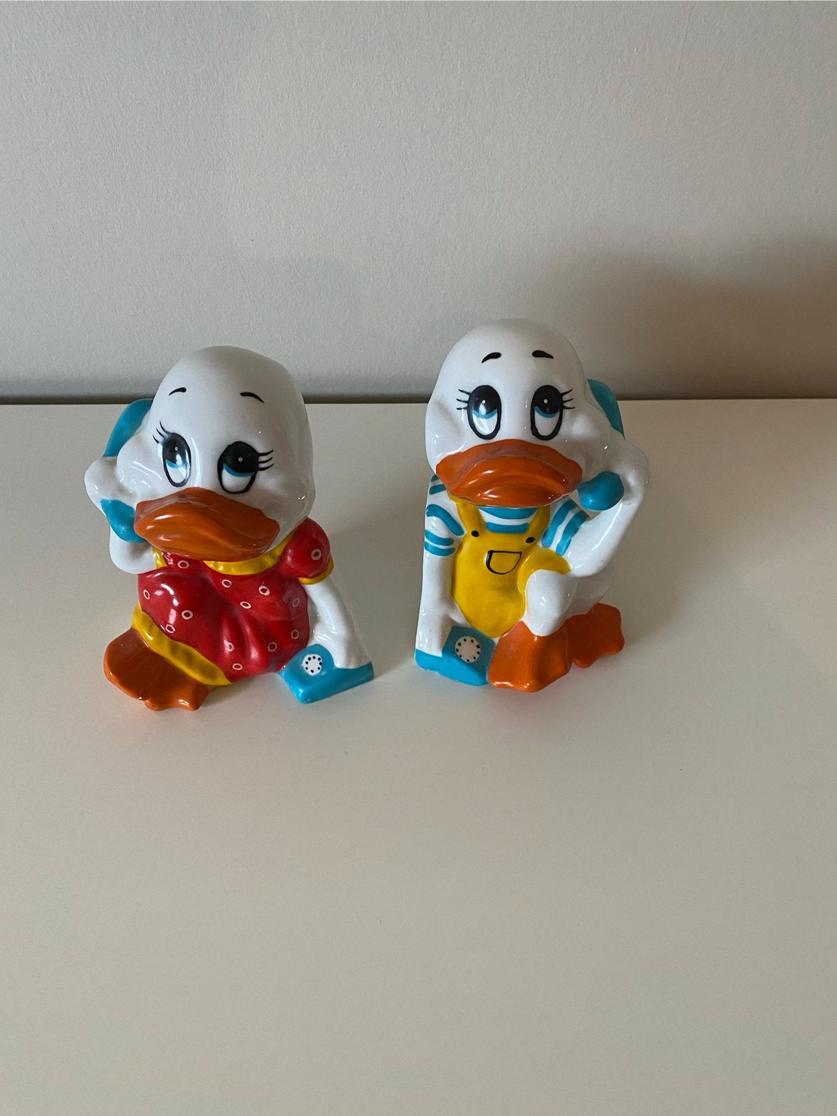 Vintage boekensteunen eenden – set van 2, Ophalen of Verzenden, Zo goed als nieuw, Meerkleurig, Vintage