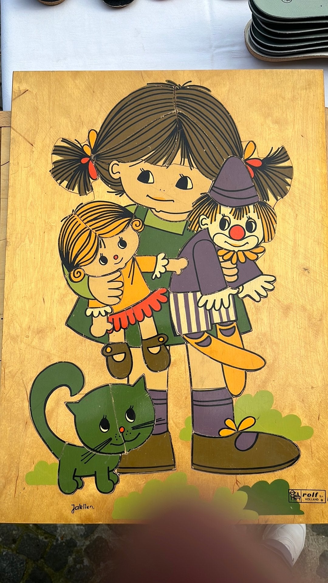 Vintage - puzzels - Jaklien - rolf, Kinderen en Baby's, Speelgoed | Kinderpuzzels, Ophalen of Verzenden, Gebruikt