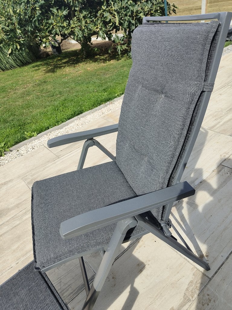Chaise de jardin en excellent état, Enlèvement, Comme neuf, Aluminium, Pliant