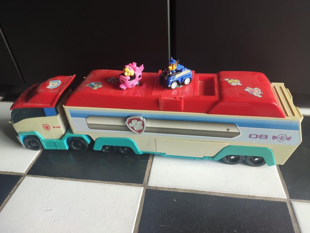 Paw patroller en 7 figuren Paw Patrol, Ophalen of Verzenden