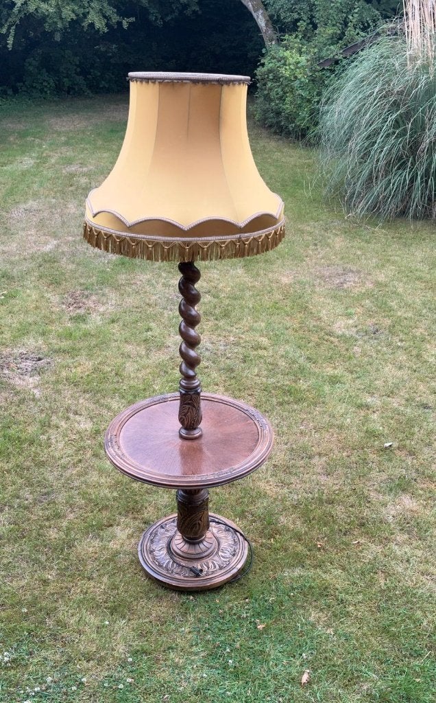 Vintage vloerlamp met tafel, Antiek en Kunst, Ophalen