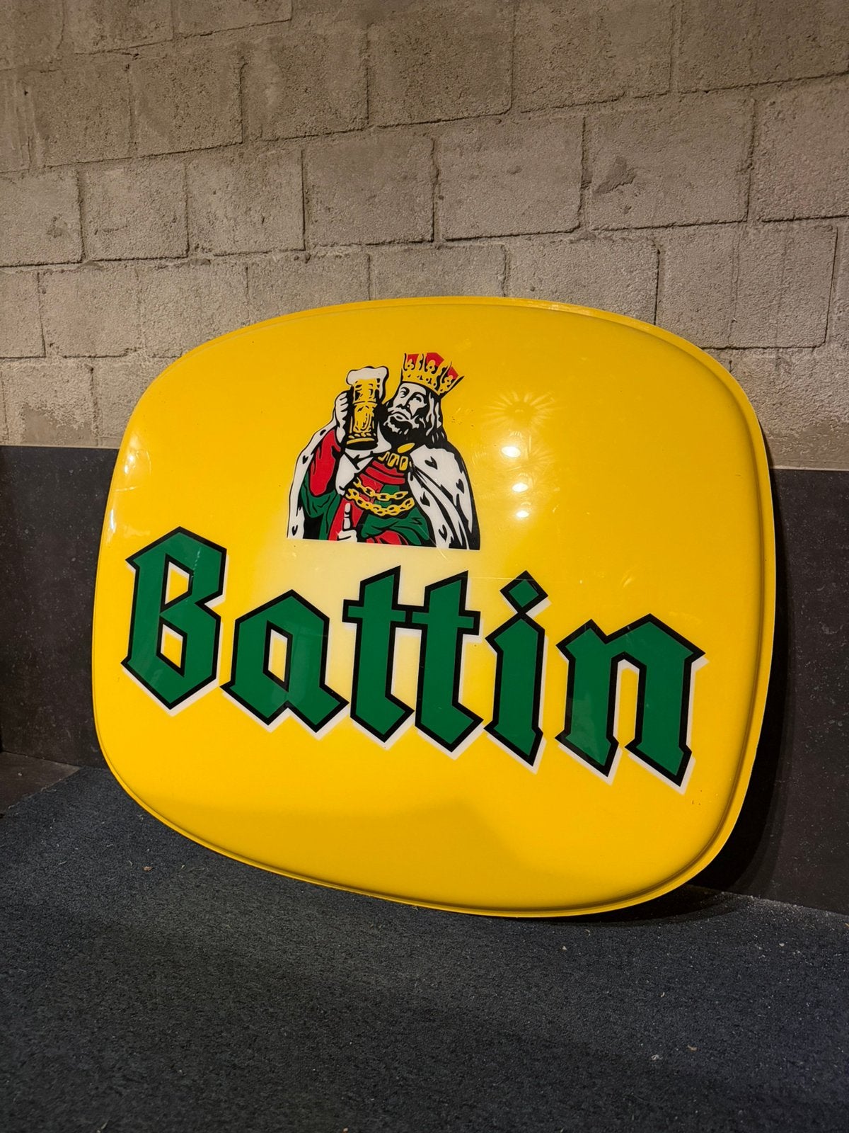 Battin schilt helft van lichtbak, Verzamelen, Ophalen, Zo goed als nieuw, Reclamebord, Plaat of Schild, Overige merken