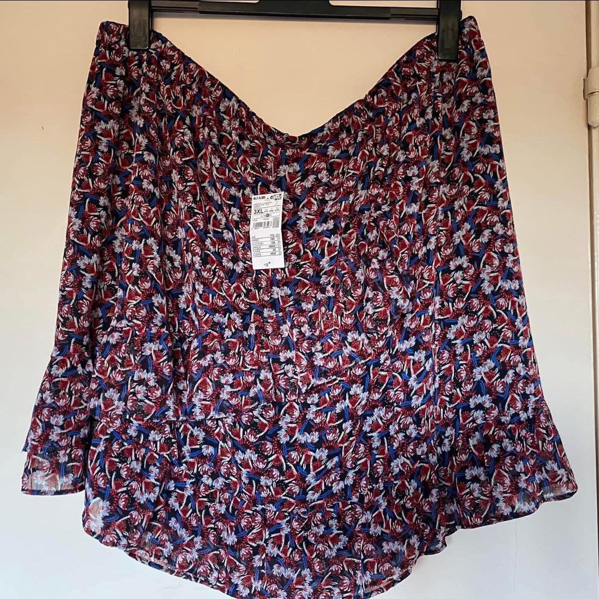 Rok met KIABI print en ruches — Maat 3XL, Kleding | Dames, Grote Maten, Ophalen of Verzenden, Zo goed als nieuw