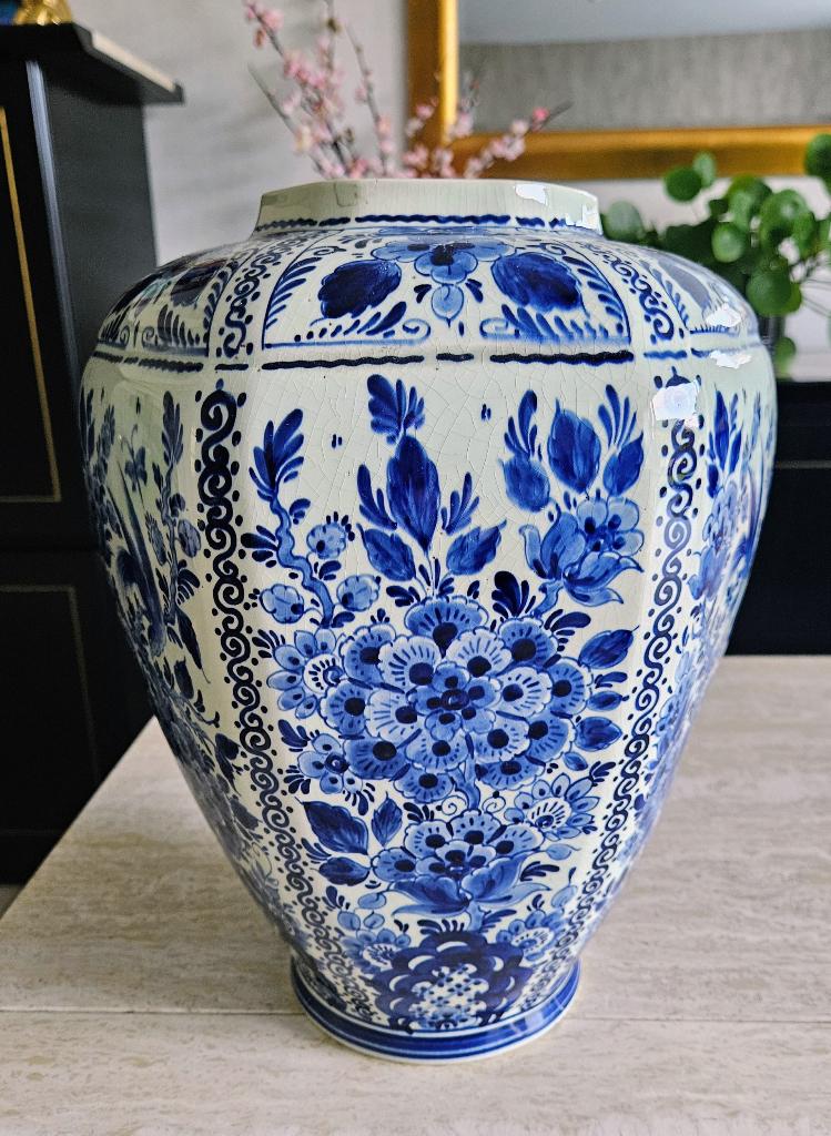 DELFT blauw vaas, Antiek en Kunst, Ophalen