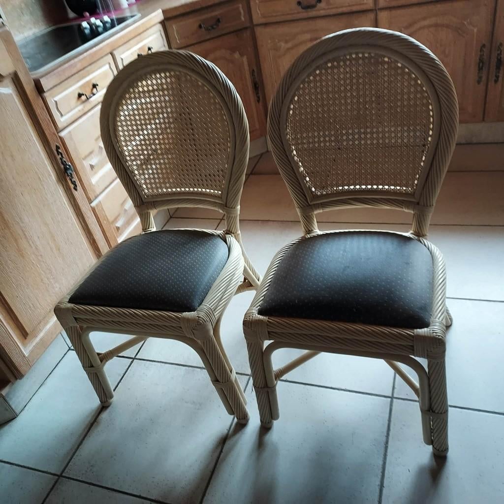 Rotan Stoelen, Huis en Inrichting, Stoelen, Ophalen, Gebruikt, Riet of Rotan, Vier