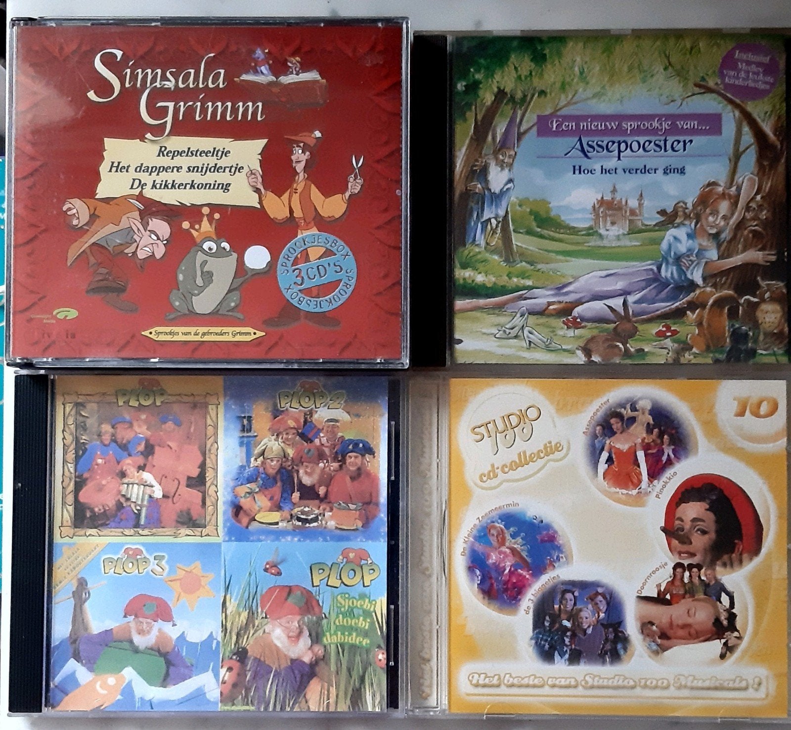 meer dan 35 cd's en dvd's,  o.a plop, k3, m-kids, zie foto's, Ophalen of Verzenden, Gebruikt