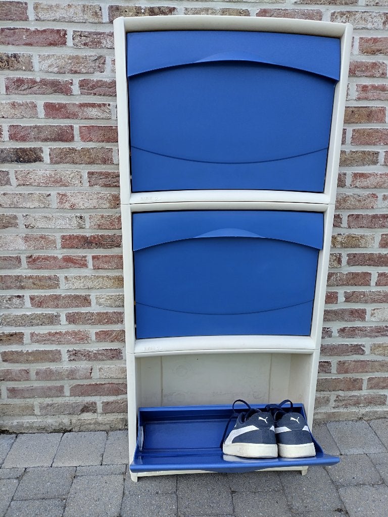 Schoenenkast, Huis en Inrichting, Ophalen, Zo goed als nieuw, Blauw-wit