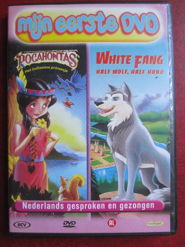 Pocahontas + White Fang (Mijn eerste DVD) 2 films op 1 DVD, Cd's en Dvd's, Tekenfilm, Boxset, Ophalen of Verzenden, Zo goed als nieuw