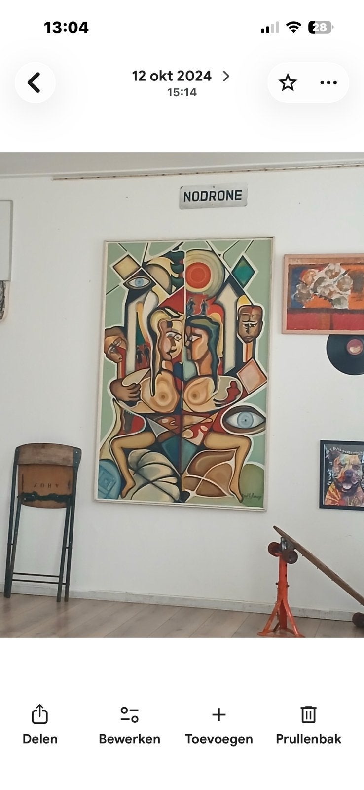 2 schilderijen, Ophalen