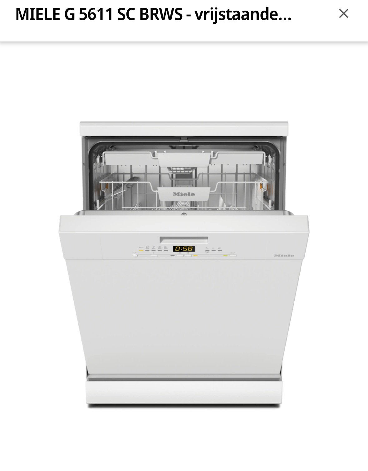 Miele, Elektronische apparatuur, Ophalen, Minder dan 10 liter, Zo goed als nieuw, Energieklasse A of zuiniger