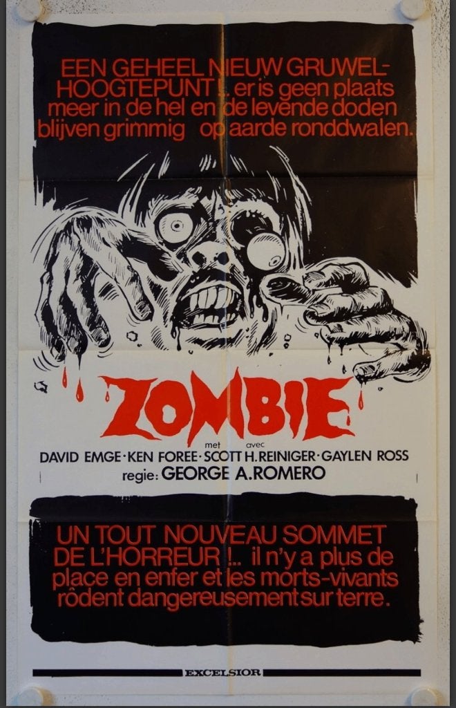Dawn of the dead  filmposter, Collections, Posters & Affiches, Enlèvement, Comme neuf, Cinéma et TV