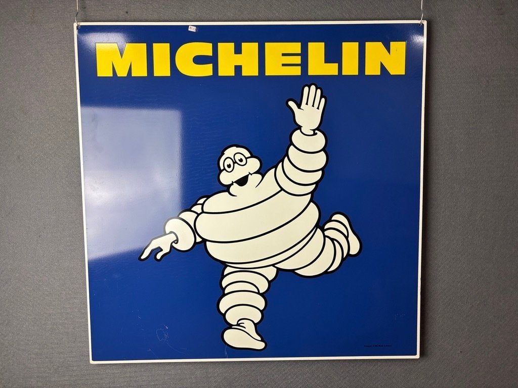 Michelin Bibendum S128 France 65x65 cm, Ophalen of Verzenden, Zo goed als nieuw, Reclamebord