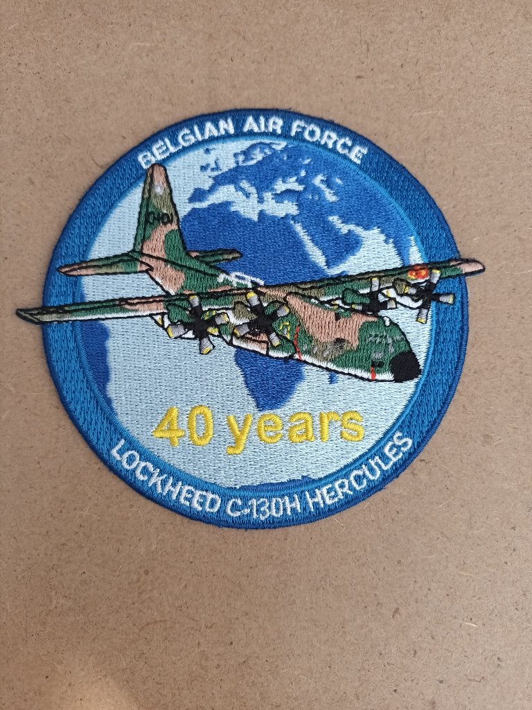 luchtmacht patch C-130 hercules 40 years, Ophalen, Zo goed als nieuw, Patch, Badge of Embleem