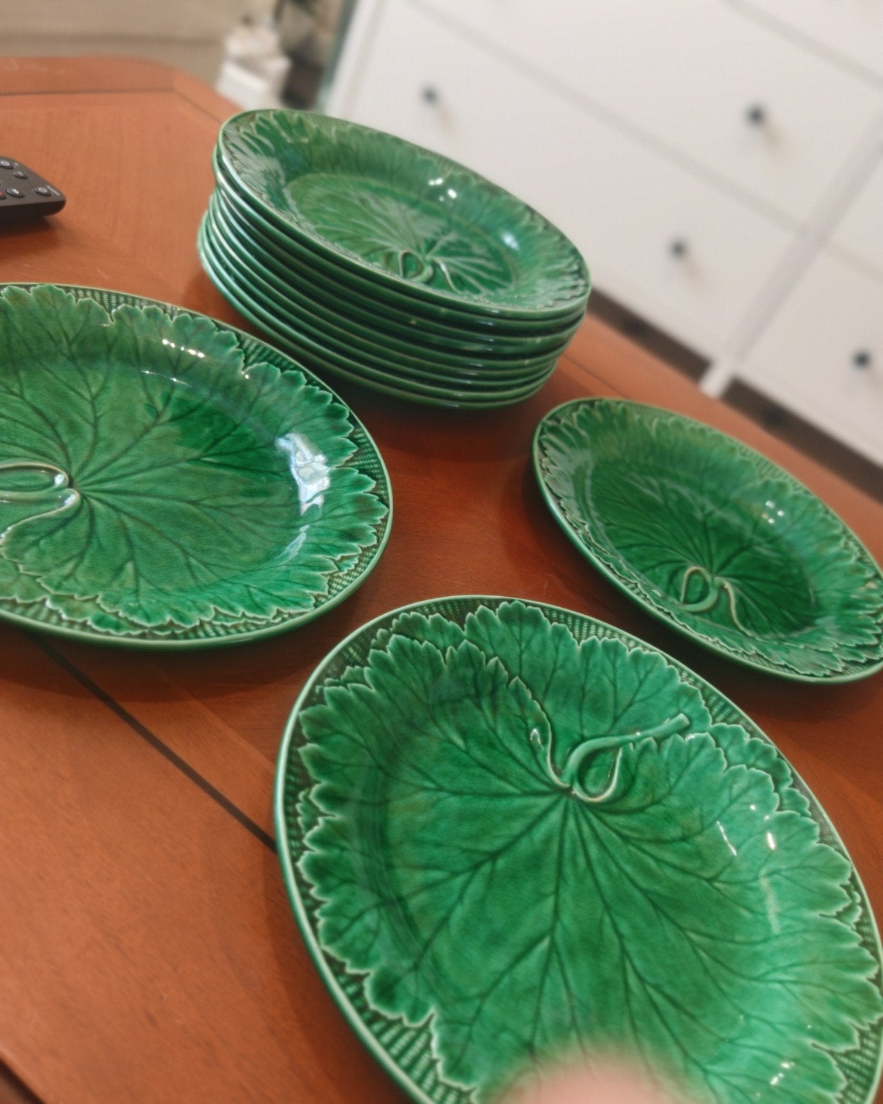Rare service ancien en majolique verte Wedgwood - XIXe, Antiquités & Art, Enlèvement