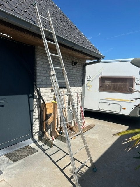 Uitschuifbare aluminium ladder 3m20, Ophalen, Ladder, Opvouwbaar of Inschuifbaar, 2 tot 4 meter