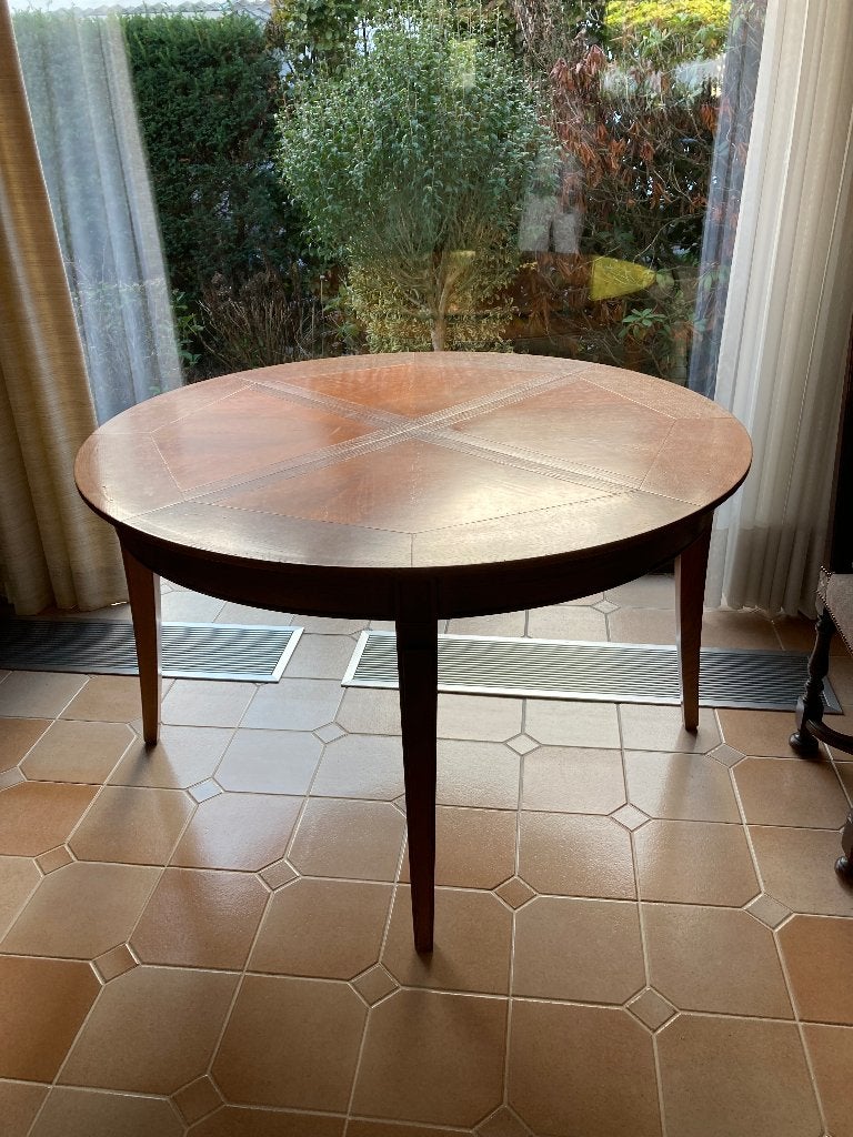 kerselaren ronde tafel, 100 à 150 cm, Cinq personnes ou plus, Klassiek, Cerisier