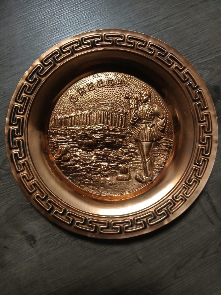 Assiette "Greece", Antiquités & Art, Enlèvement, Cuivre