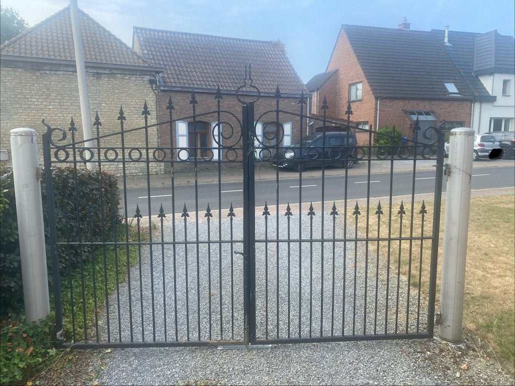Poort, Ophalen, Gebruikt, Staal, Draaipoort