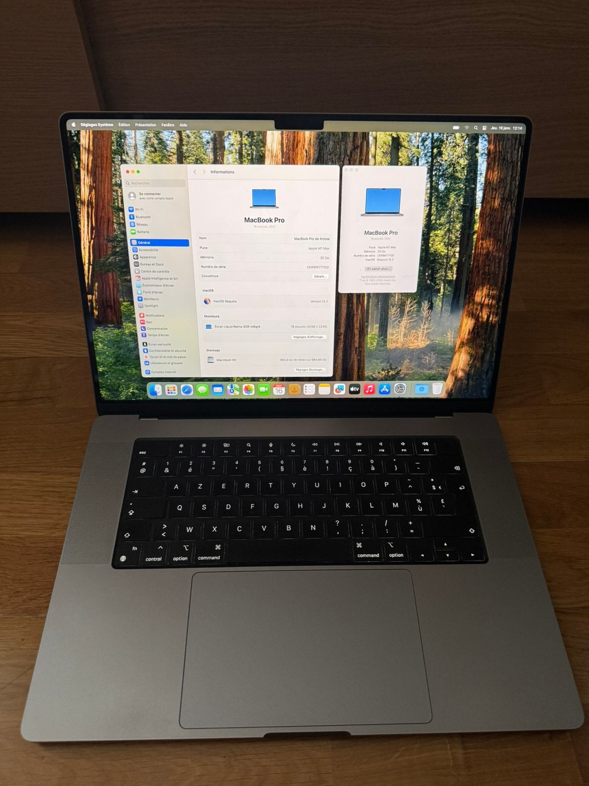 MacBook Pro 16’’ M1 MAX !!! 32Go - 1Tb, Informatique & Logiciels, 32 GB, 16 pouces, Comme neuf, 1 TB ou plus