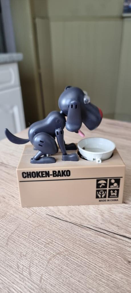 Interactieve spaarpot hond choken-bako, Enlèvement ou Envoi, Comme neuf, Animal