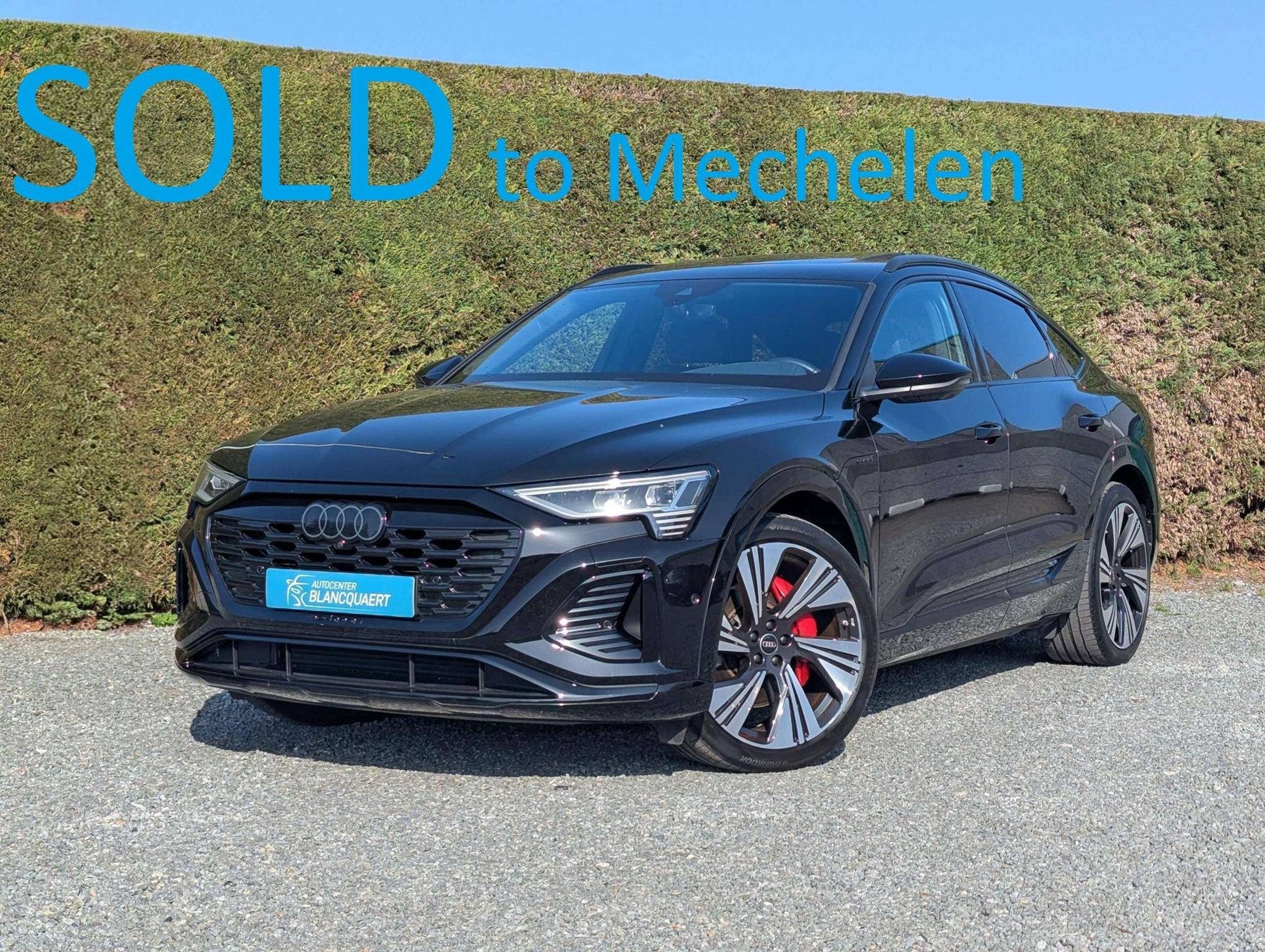 Audi Q8 e-tron ! verkocht ! 2x S-line- opendak- B&O -114 kWh, Automaat, Gebruikt, Zwart, 408 pk