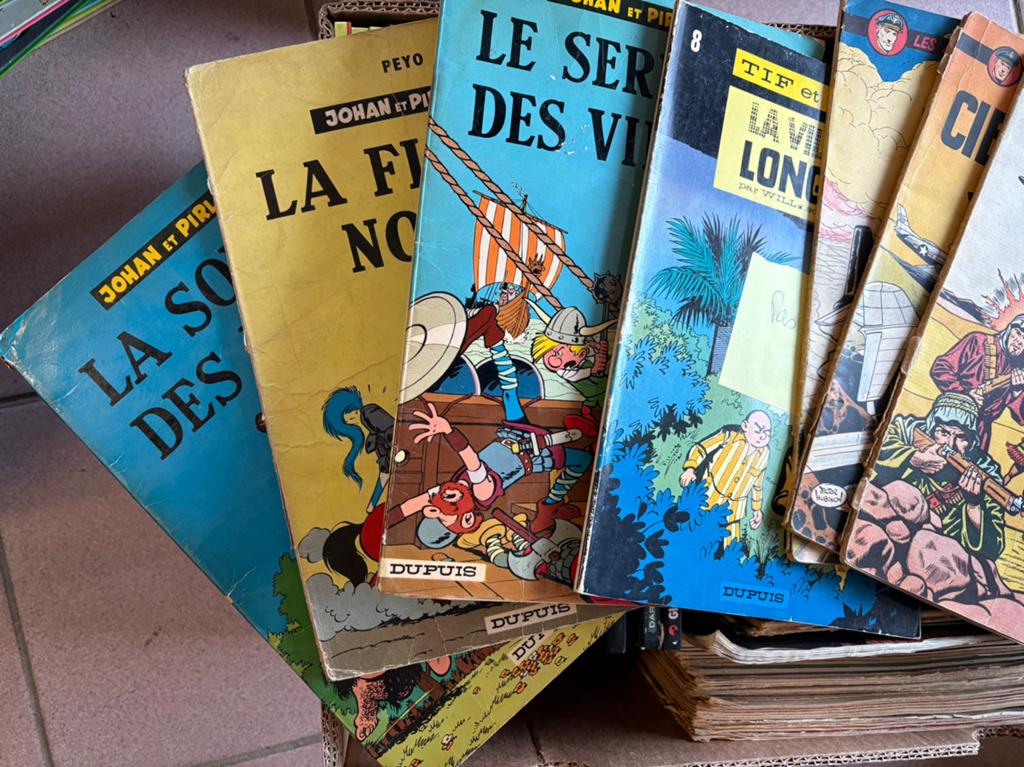 Bd vintage lot Gaston Marsu Natacha Lucky Spirou Buck Johan, Livres, Plusieurs BD, Enlèvement, Utilisé