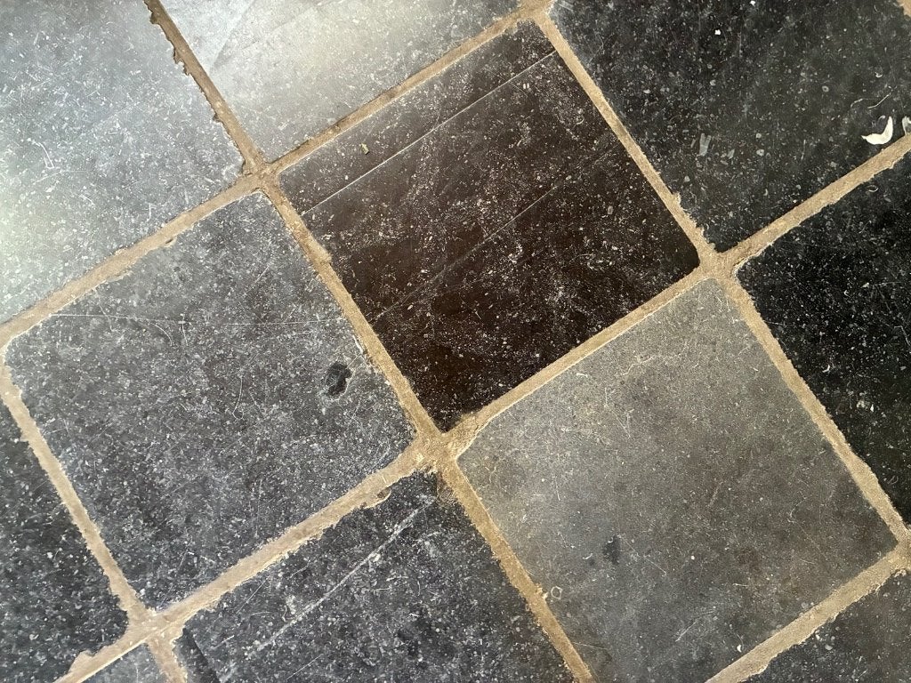 Tegels 30x30x2cm - Belgische blauwe hardsteen - 18m², Enlèvement, Pierre de taille, 10 m²² ou plus, Carrelage de sol