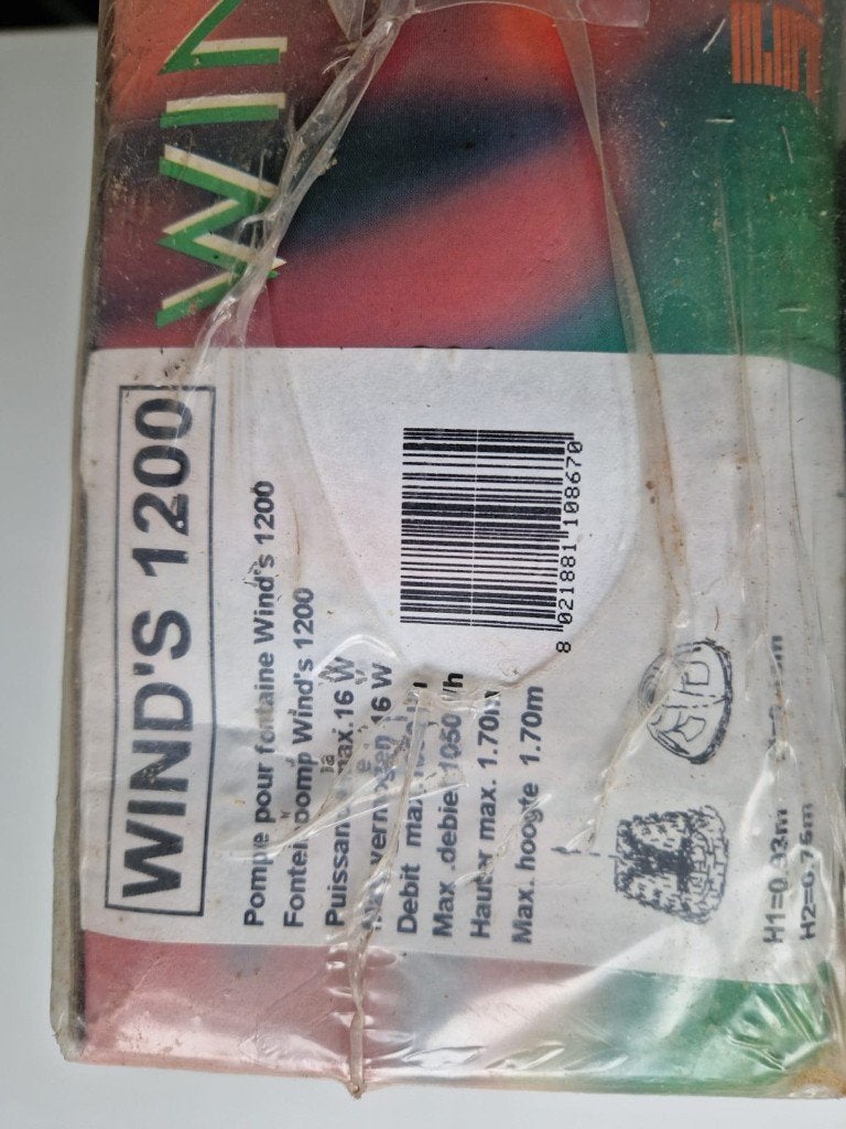 vijverpomp  Sacam, Winds 1200, Jardin & Terrasse, Accessoires pour étangs, Enlèvement, Neuf, Pompe de bassin