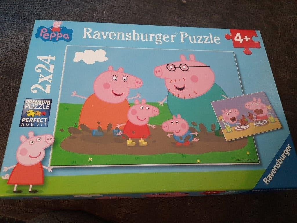 2x24 stukjes puzzel Peppa Pig, Kinderen en Baby's, Speelgoed | Kinderpuzzels, Ophalen of Verzenden, 10 tot 50 stukjes, Gebruikt