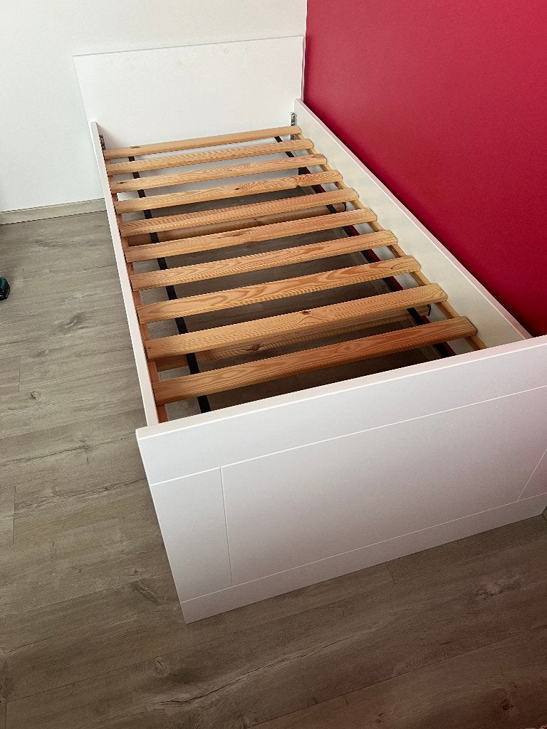 Eénpersoonsbed / kinderbed, Ophalen, Eenpersoons, Wit, 200 cm