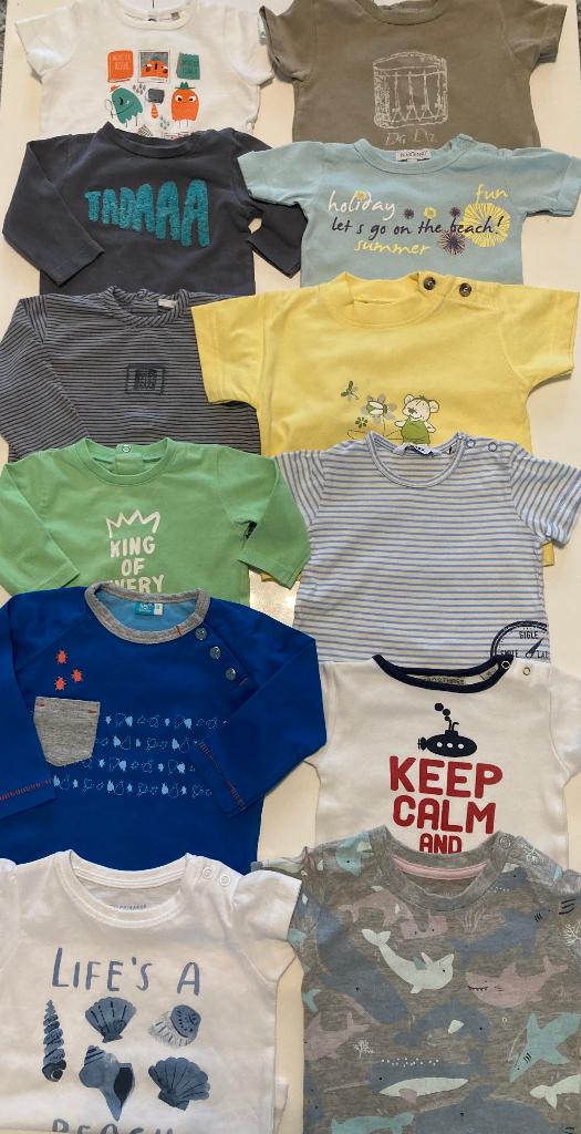 Jongens kledingpakket "Merken"-12 T.shirts-maat 50-56-62, Ophalen of Verzenden, Zo goed als nieuw, Maat 62