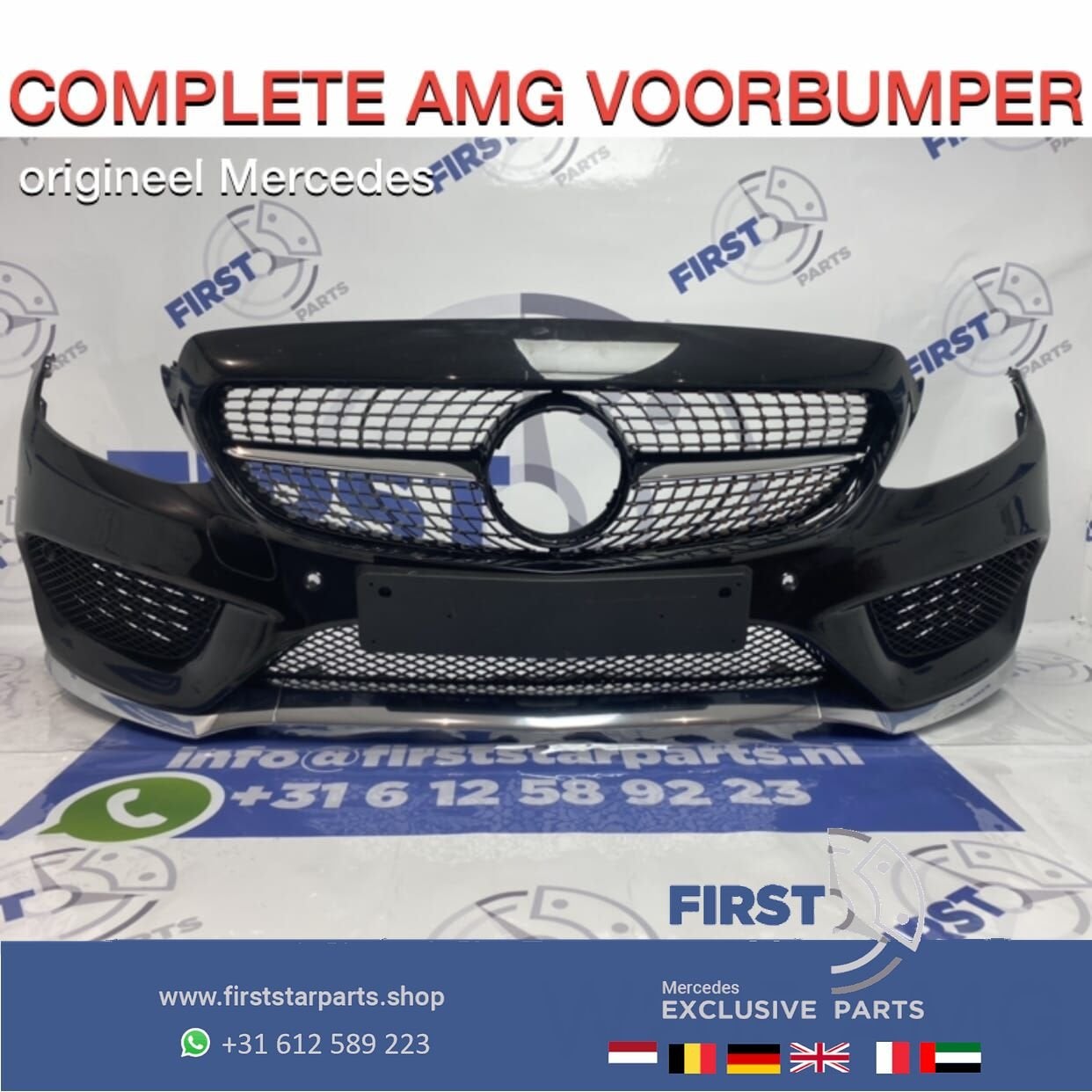 W205 C43 AMG Voorbumper COMPLEET Mercedes C Klasse 43 bumper