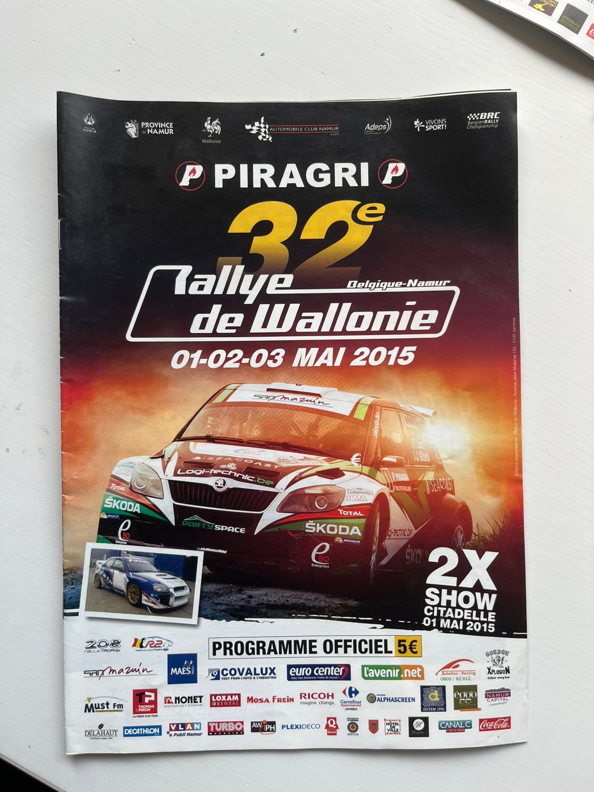 Programme Rallye de Wallonie 2015, Ophalen of Verzenden, Zo goed als nieuw