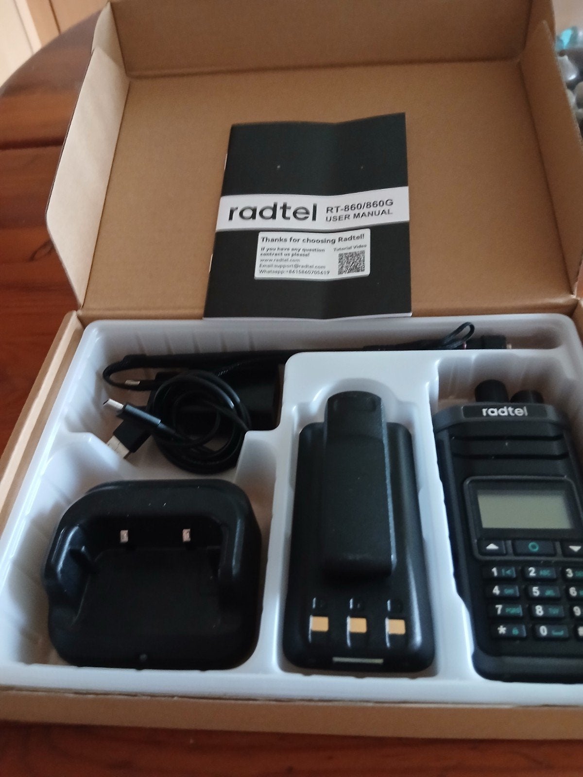 portable radtel rt860. antenne 11m et câble de programmation, Télécoms, Talkies-walkies & Walkies-talkies, Enlèvement, Neuf, Talkie-walkie ou Walkie-talkie