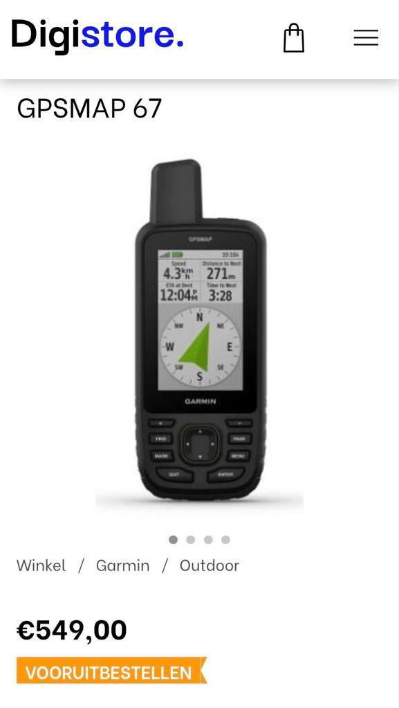 Garmin GPSMAP 67 Outdoor GPS - 1J garantie - (2 x gebruikt ), Sports & Fitness, Alpinisme & Randonnée, Comme neuf, Navigation ou GPS