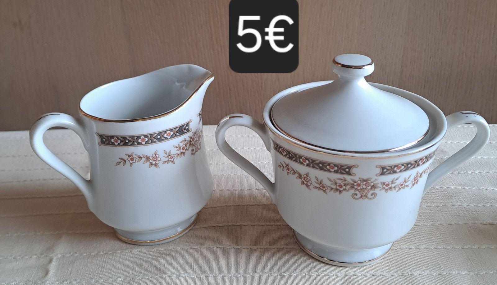 vintage Dynasty Victoria melkkan en suikerpot uit Japan, Ophalen of Verzenden