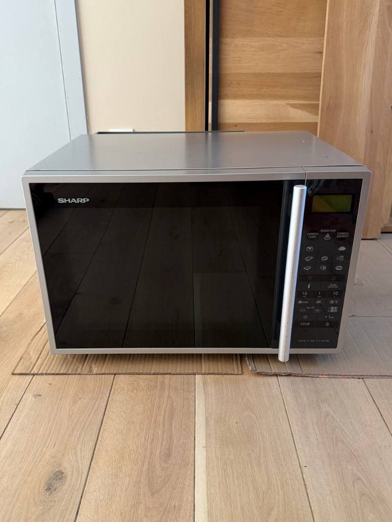 Sharp combi R-961W combi oven/magnetron - Perfecte Staat, Ophalen, Hete lucht, Zo goed als nieuw, Draaiplateau