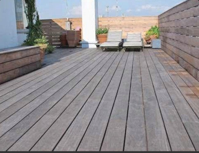Exotisch houten dek Cumaru, Ophalen, Gebruikt, Hout