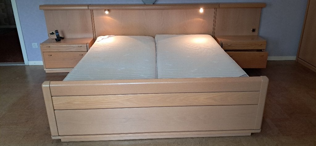 2-persoonsbed, Huis en Inrichting, Ophalen, Bruin, Tweepersoons, 180 cm