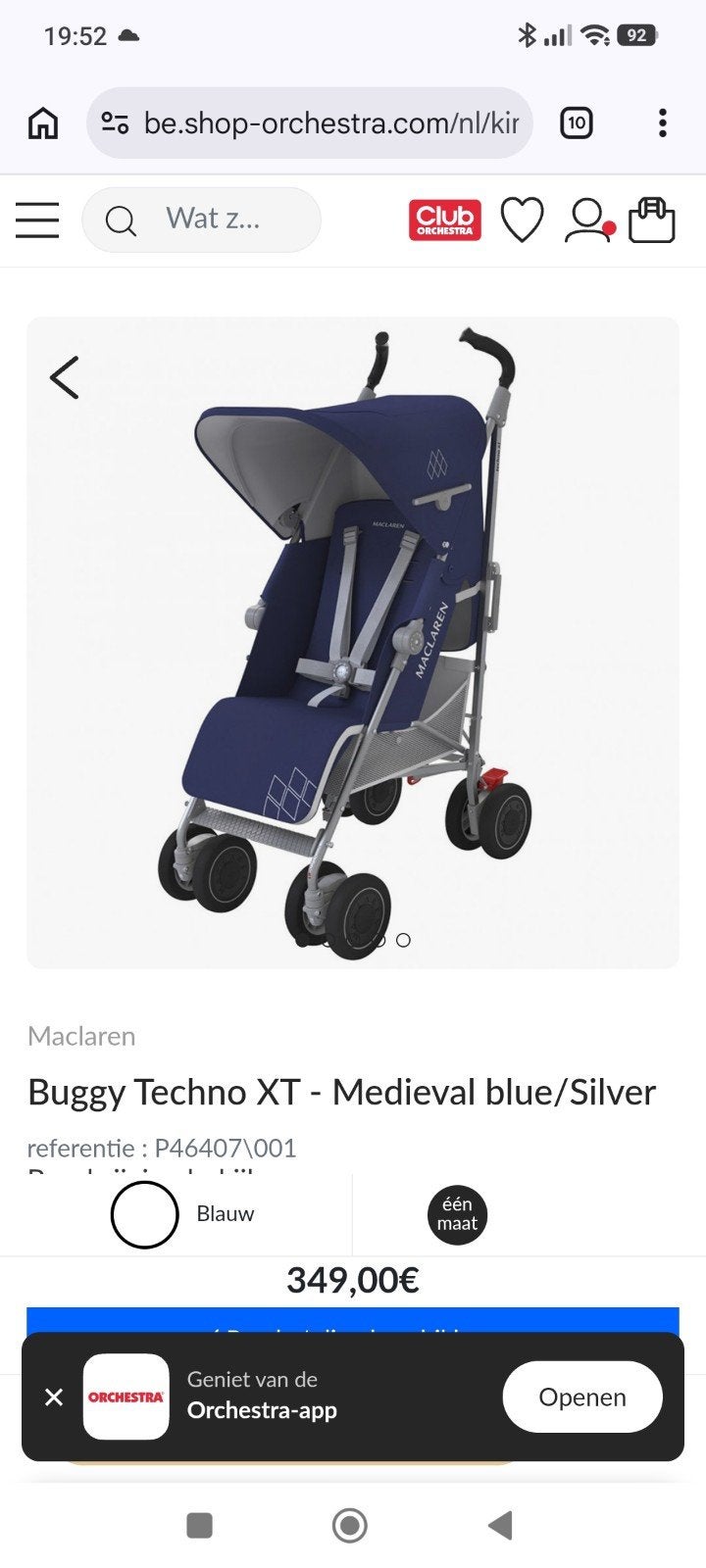 Maclaren Techno XT buggy met regenhoes, Kinderen en Baby's, Ophalen, Maclaren, Regenhoes