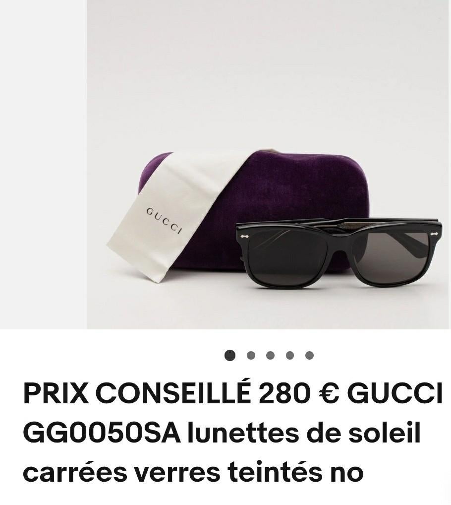 GUCCI LUNETTE DE SOLEIL UNISEXE NEUVE AUTHENTIQUE, Neuf, Autres marques, Enlèvement ou Envoi, Lunettes de soleil