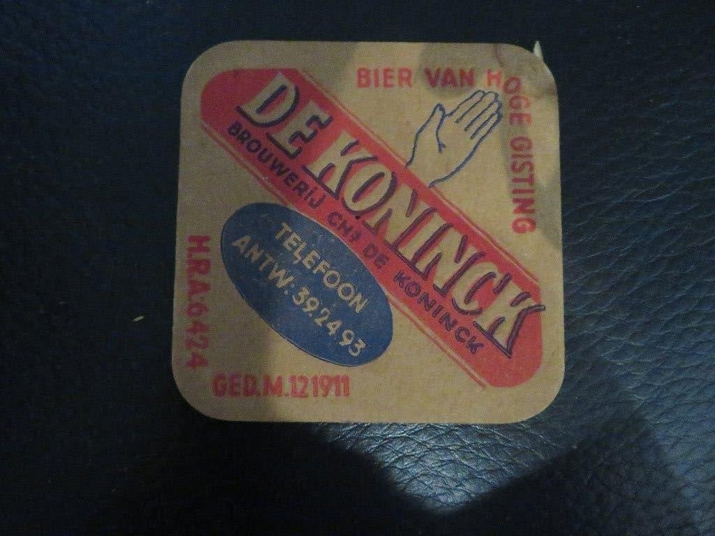 bierviltje brouwerij De Koninck Antwerpen, Verzamelen, Ophalen of Verzenden, Zo goed als nieuw, Viltje(s), De Koninck