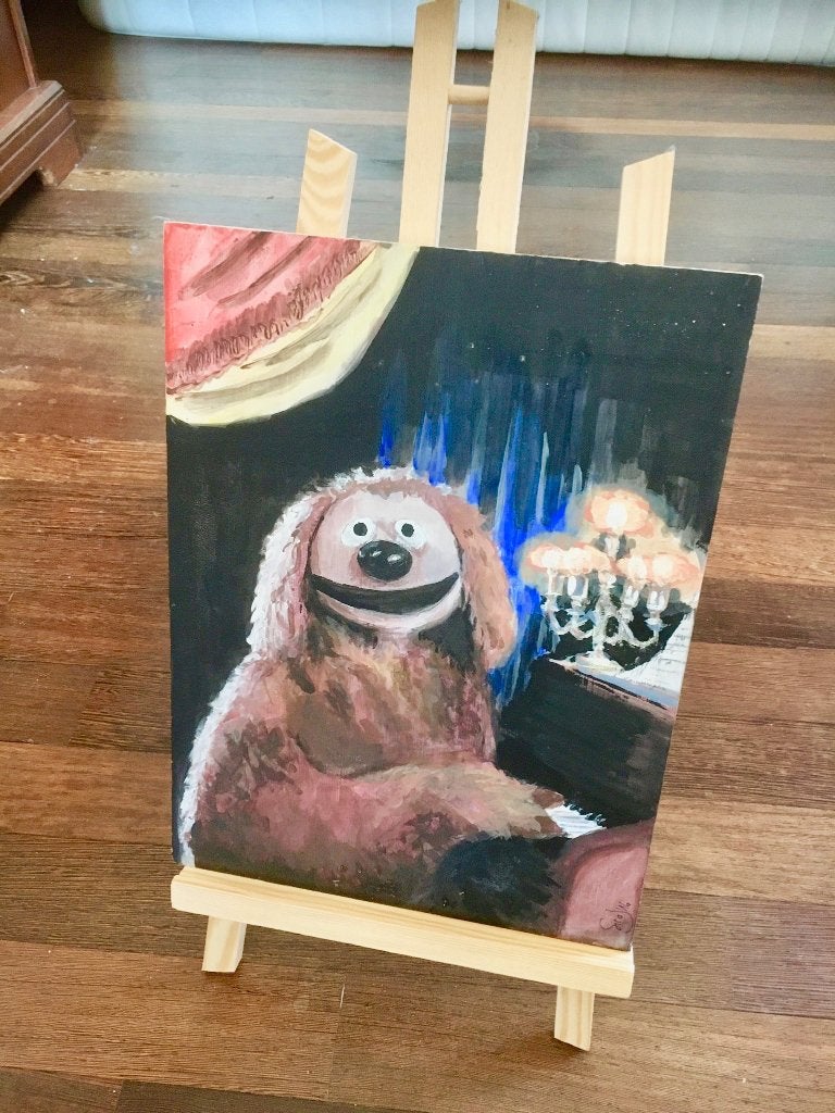Origineel schilderij The Muppet Show Rowlf, Enlèvement ou Envoi, Comme neuf, TV, Affiche