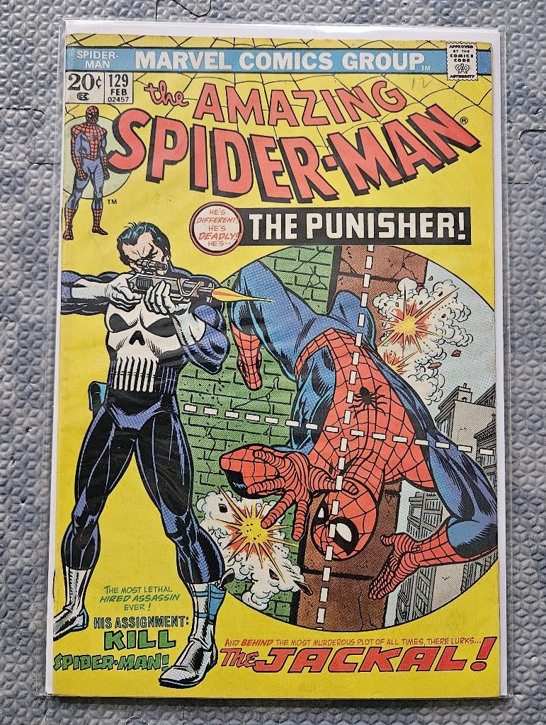 the Amazing Spider-Man (vol.1) #129 (1974) 1st Punisher !!!, Boeken, Eén comic, Ophalen of Verzenden, Gelezen