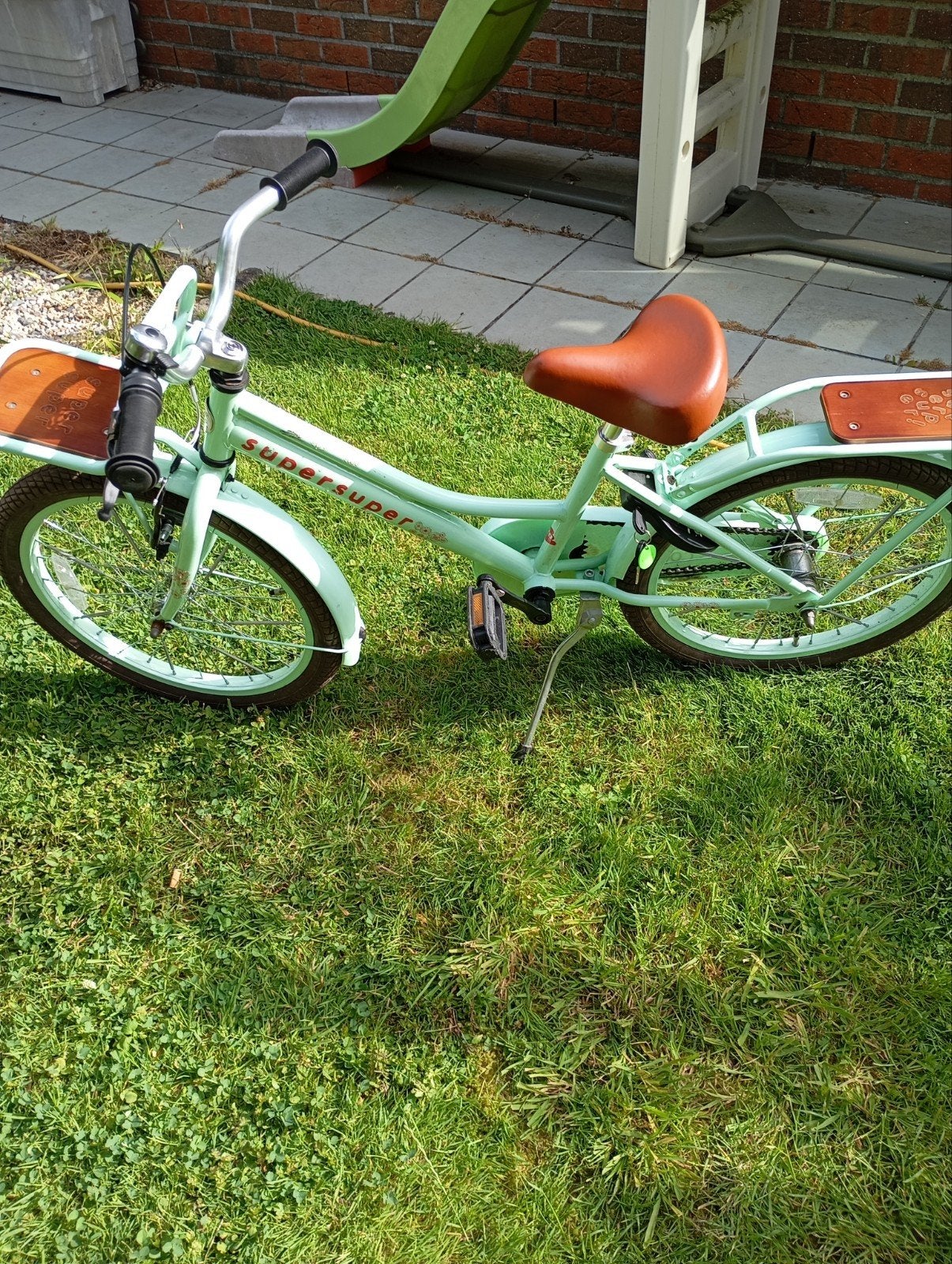 Meisjes fiets,20 inch, pistache groen,hele mooie staat, Ophalen, Terugtraprem, 20 inch, Handrem